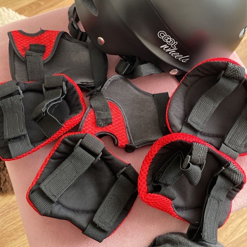 Kırmızı Kaykay/Paten/Bisiklet/Scooter Dizlik-Dirseklik Seti - Görsel 4