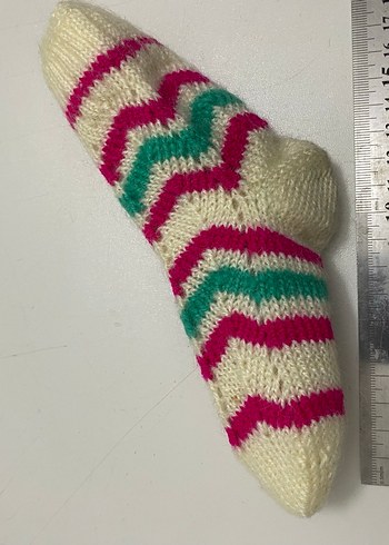 Tiftik örgü çocuk çorap - Görsel 3