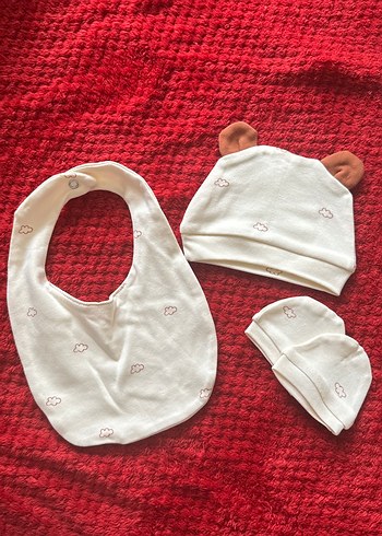 Pamuklu Kahverengi Yenidoğan Bebek 5li Takımı - Görsel 3