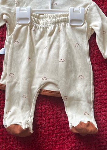 Pamuklu Kahverengi Yenidoğan Bebek 5li Takımı - Görsel 2