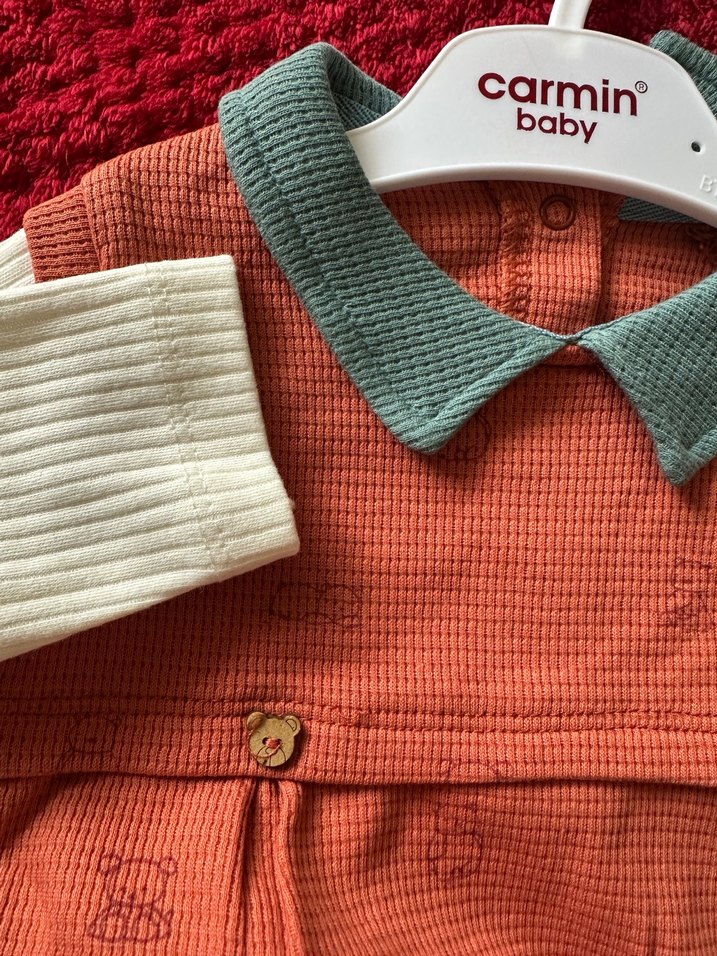 Uzun Kollu  Kiremit Bebek Tulum - Görsel 2