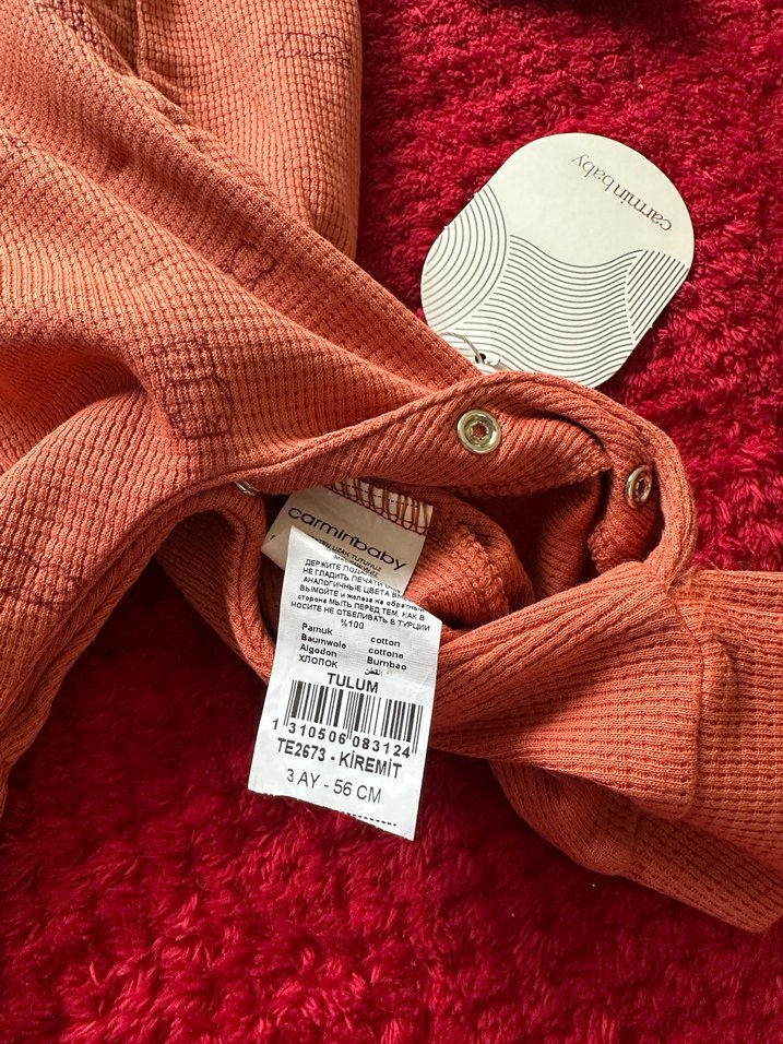 Uzun Kollu  Kiremit Bebek Tulum - Görsel 3