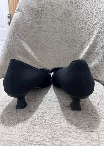 Siyah Fiyonk Detaylı Stiletto - Görsel 4