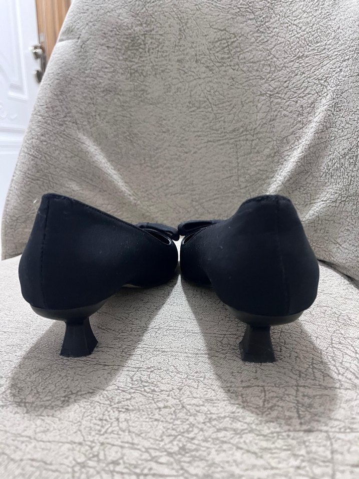 Siyah Fiyonk Detaylı Stiletto - Görsel 4