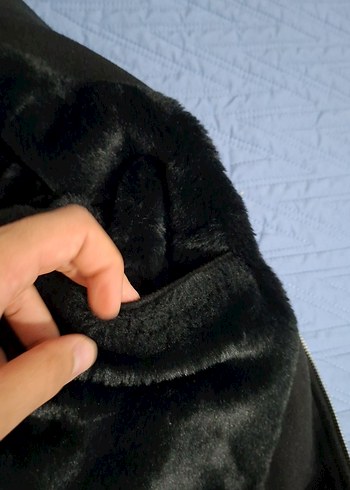 Siyah Fermuarlı Ceket - Görsel 8