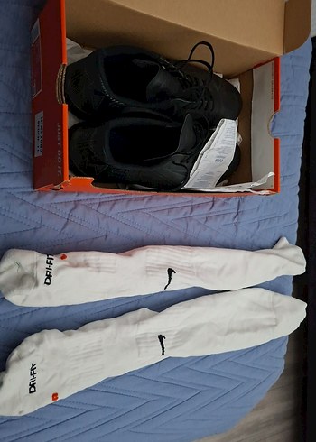 Siyah Erkek Futbol Ayakkabısı Velcro Detaylı - Görsel 6