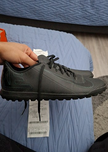 Siyah Erkek Futbol Ayakkabısı Velcro Detaylı - Görsel 2