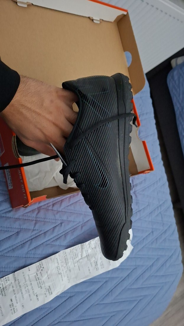 Siyah Erkek Futbol Ayakkabısı Velcro Detaylı - Görsel 5