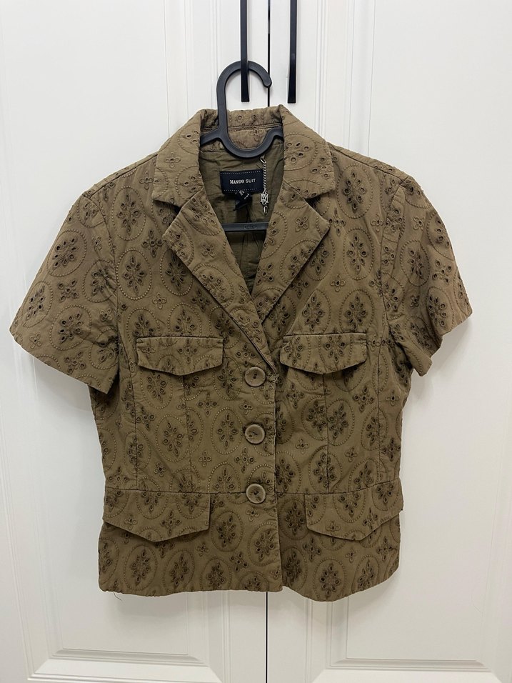 mango yeşil gömlek - Görsel 2