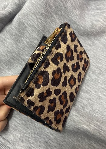 Kahverengi Leopar Desenli Kadın Cüzdan - Görsel 6