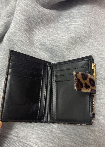 Kahverengi Leopar Desenli Kadın Cüzdan - Görsel 4