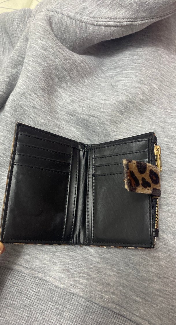 Kahverengi Leopar Desenli Kadın Cüzdan - Görsel 4