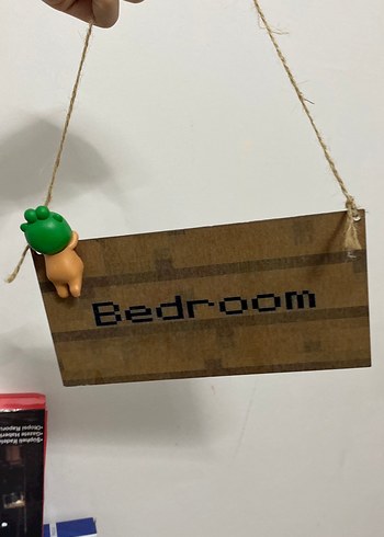 Ahşap "Bedroom" yazılı minecraft ürün - Görsel 3