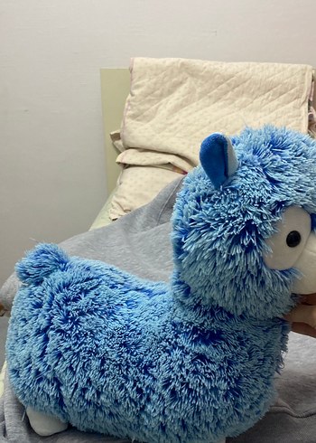 Mavi ve Gri Peluş Oyuncak lama - Görsel 3