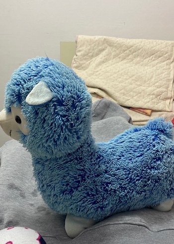 Mavi ve Gri Peluş Oyuncak lama - Görsel 2