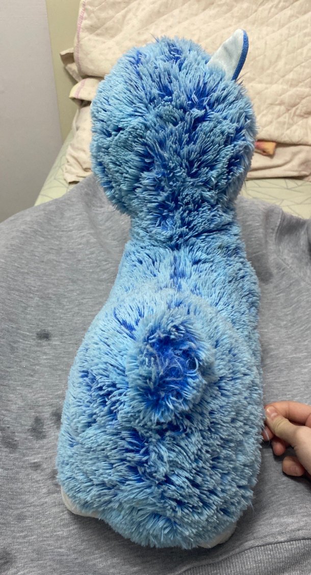 Mavi ve Gri Peluş Oyuncak lama - Görsel 5