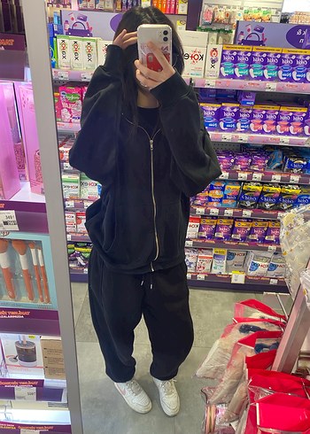 Bershka kız hırka kapşonlu - Görsel 7