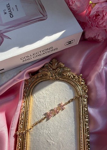 Çiçekli pembe Bohem Bileklik - Görsel 2