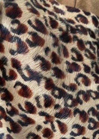 Kahverengi Leopar Desenli Süet Kadın Çanta - Görsel 3