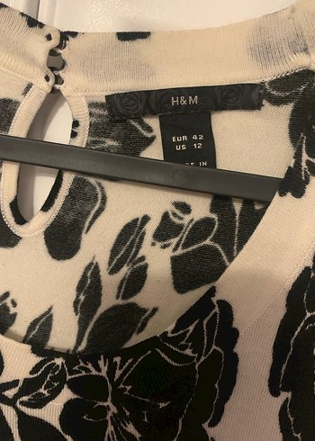 Dantel Detaylı Siyah Beyaz Desenli Hamile Bluzu - Görsel 2