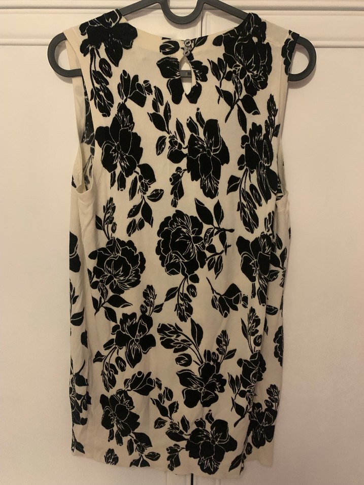 Dantel Detaylı Siyah Beyaz Desenli Hamile Bluzu - Görsel 3