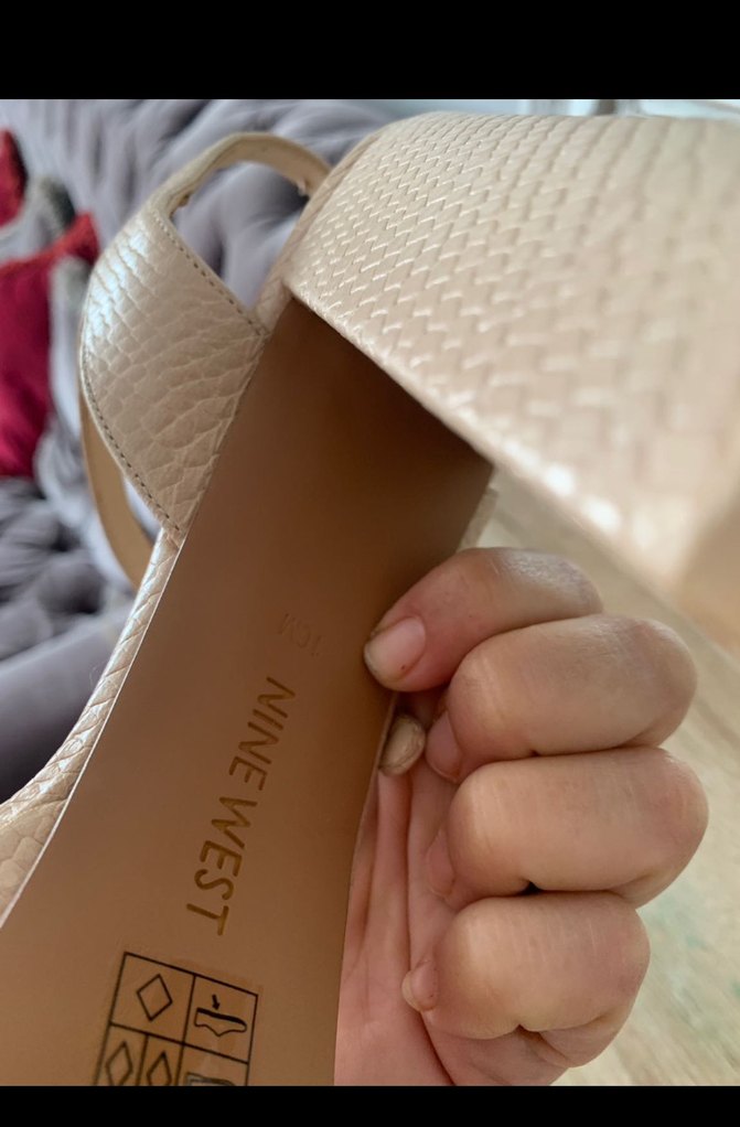 Bej Yılan Derisi Desenli Tokalı Kadın Topuklu Ayakkabı - Görsel 3