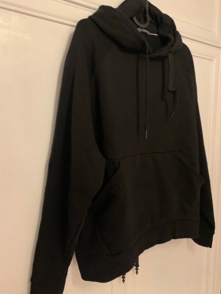 Siyah Kapüşonlu Kadın Sweatshirt - Görsel 3