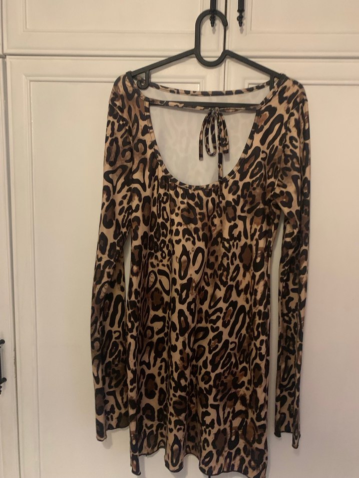 Leopar Desenli V Yakalı Hamile Bluzu - Görsel 2