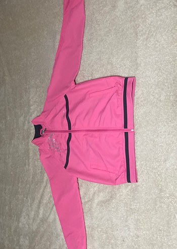 Kadın Pembe Fermuarlı Sweatshirt ve Eşofman - Görsel 2