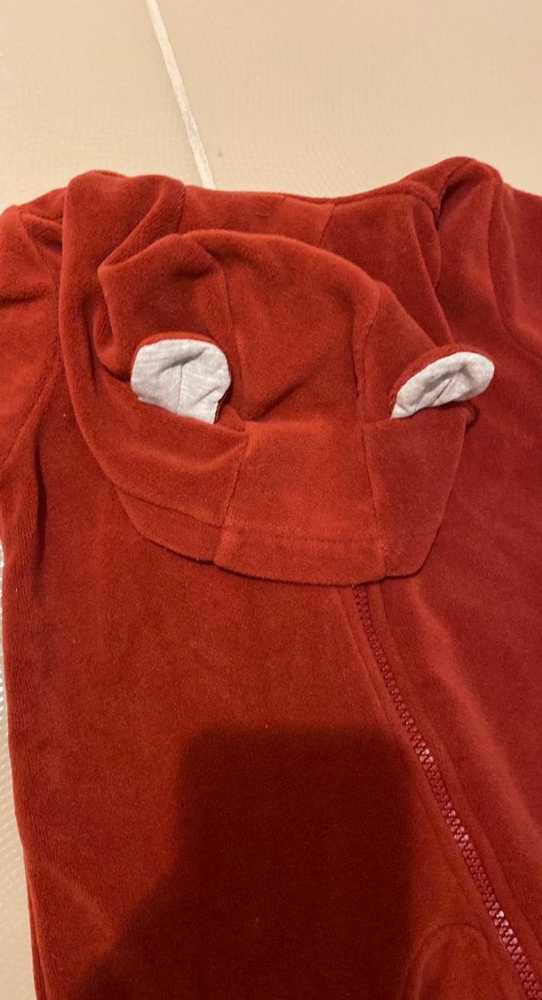 Kırmızı Fermuarlı Bebek Tulumu - Görsel 2