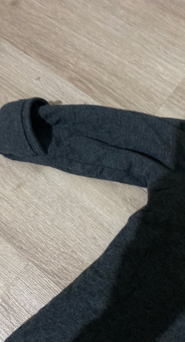 Koyu Gri Bebek Tulumu Fermuarlı Kapüşonlu - Görsel 2