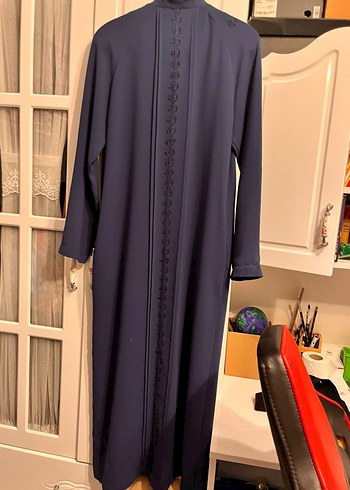 Kadın Uzun Kollu lacivert Uzun pardesü - Görsel 3