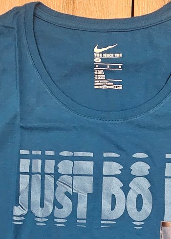 NIKE Tişört Kadın Mavi Kısa Kollu Baskılı Tişört - Görsel 5