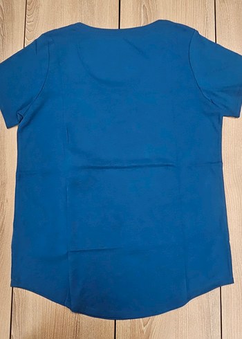 NIKE Tişört Kadın Mavi Kısa Kollu Baskılı Tişört - Görsel 2