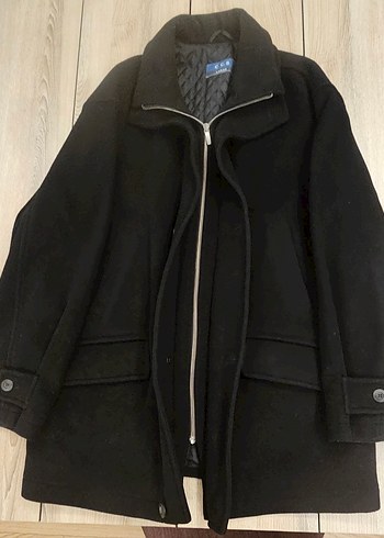 SARAR Siyah Erkek Midi Boy Düz Mont - Görsel 3