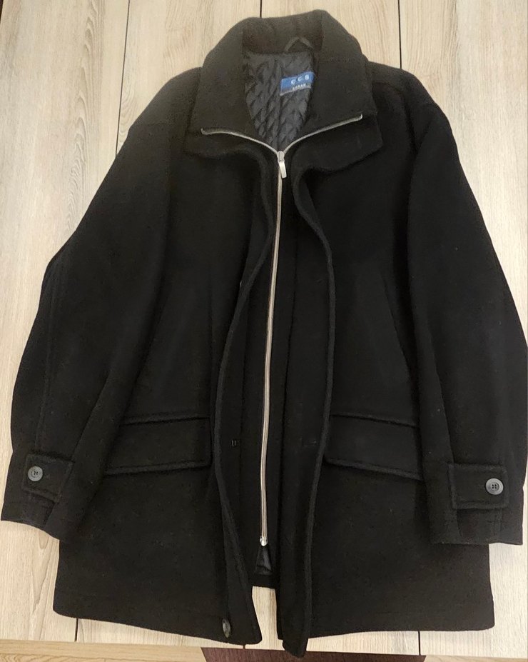 SARAR Siyah Erkek Midi Boy Düz Mont - Görsel 3