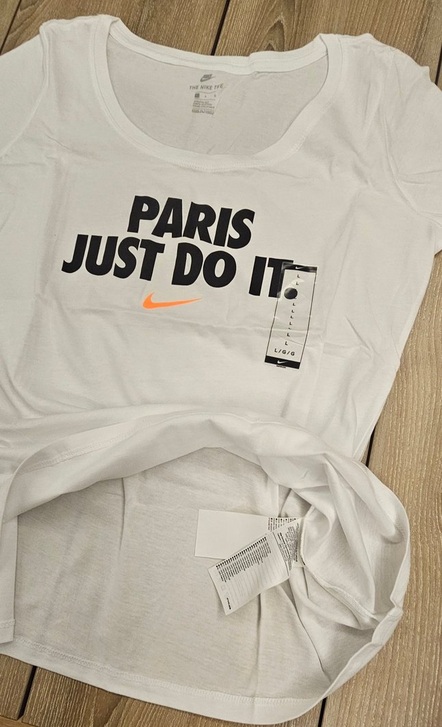 NIKE Kadın Tişört Beyaz Pamuklu Kısa Kollu Baskılı Tişört - Görsel 5