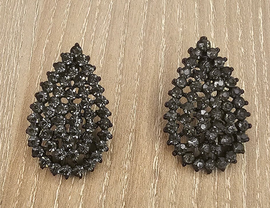 Küpe Siyah Taşlı - Görsel 3