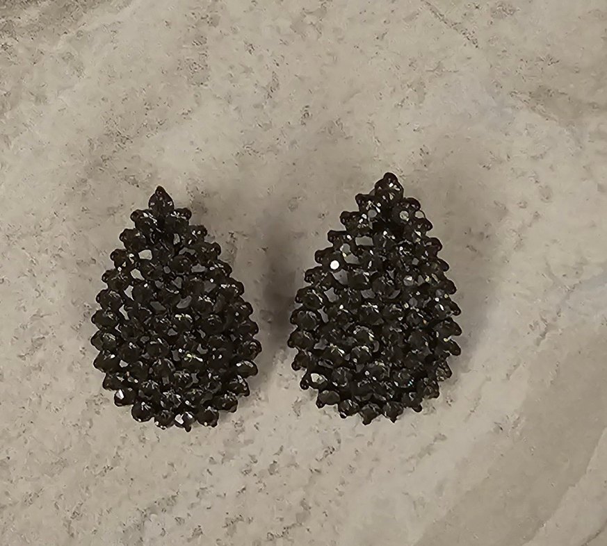 Küpe Siyah Taşlı - Görsel 4