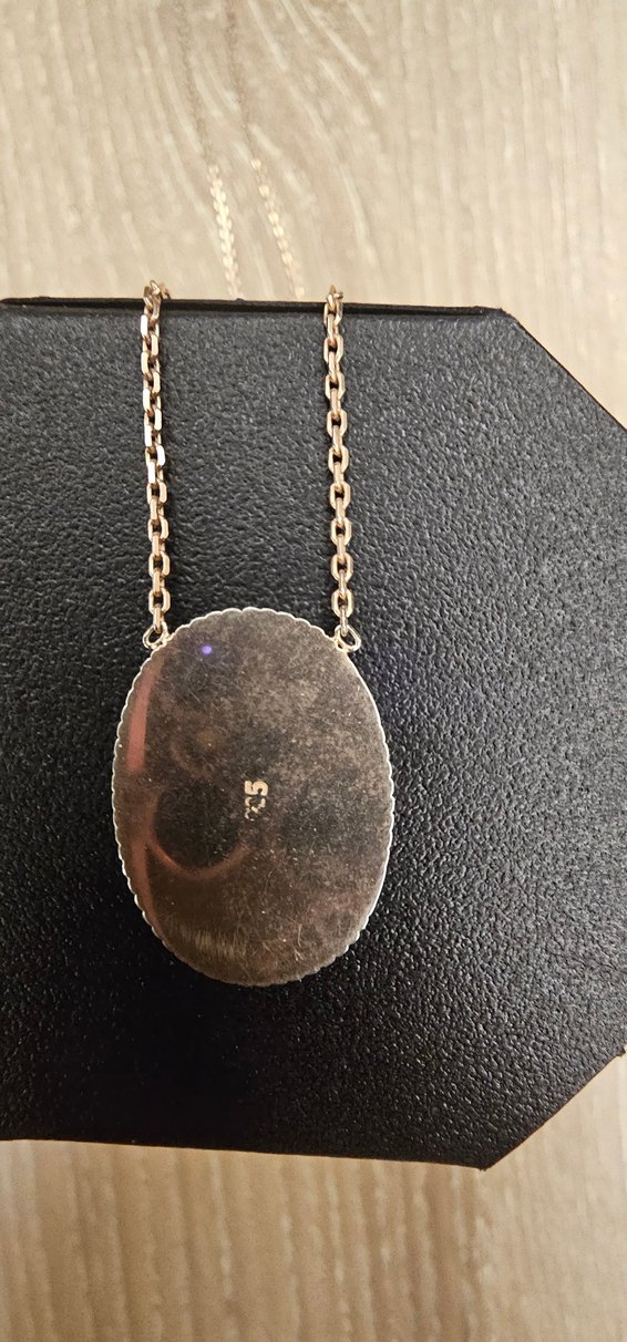 Gümüş KolyeModern Klasik Kolye Zincir Detaylı - Görsel 3