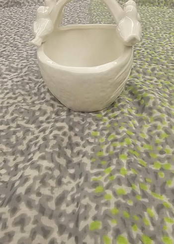 Dekoratif Aksesuar/ŞekerlikBeyaz Kuş Figürlü Seramik Obje - Görsel 2