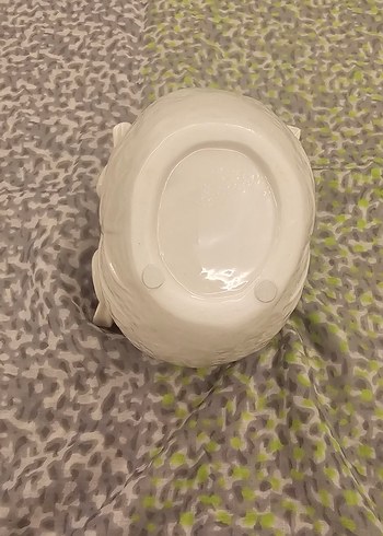 Dekoratif Aksesuar/ŞekerlikBeyaz Kuş Figürlü Seramik Obje - Görsel 5