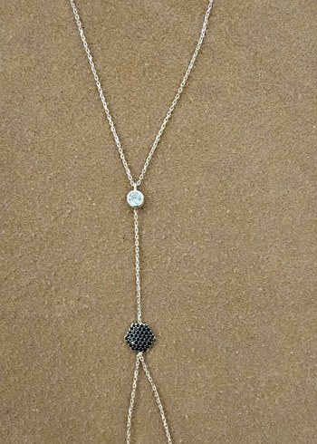 Şahmeran Gümüş / Altın Renk Zincir Detaylı Kadın El Zinciri - Görsel 2