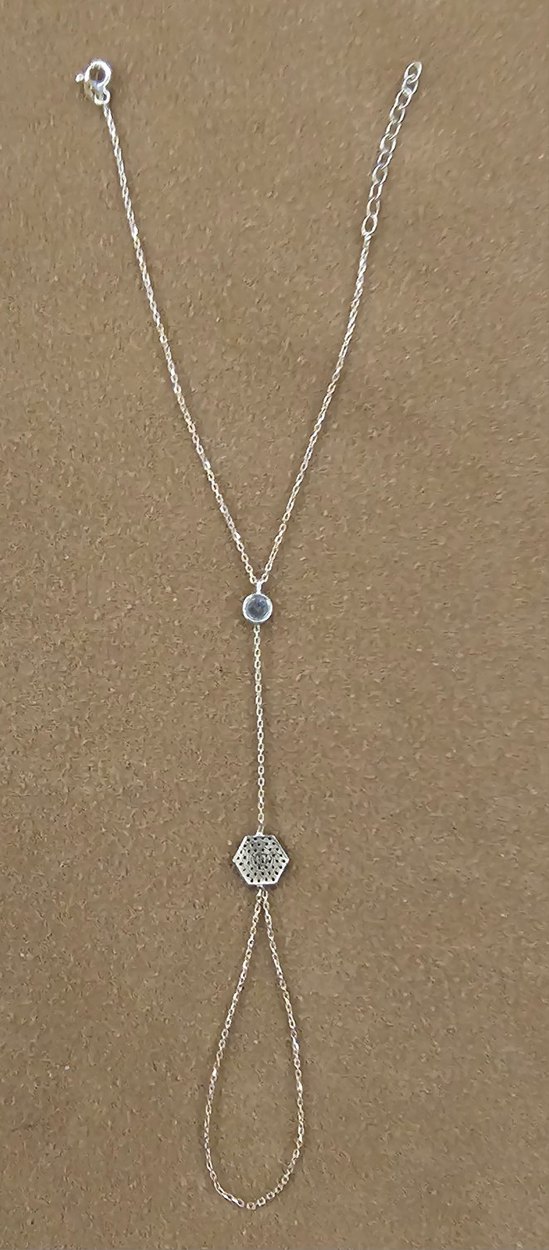 Şahmeran Gümüş / Altın Renk Zincir Detaylı Kadın El Zinciri - Görsel 4