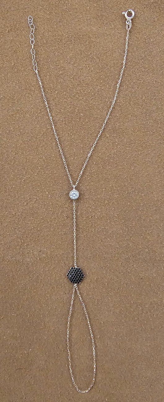 Şahmeran Gümüş / Altın Renk Zincir Detaylı Kadın El Zinciri - Görsel 3