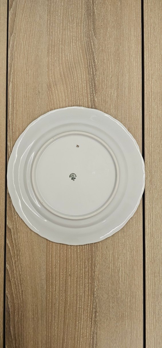 Vintage Sunum/PastaMeyve Desenli Beyaz Seramik Tabak - Görsel 2