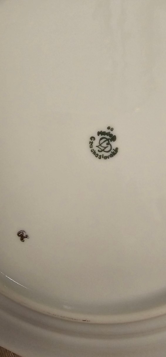 Vintage Sunum/PastaMeyve Desenli Beyaz Seramik Tabak - Görsel 3