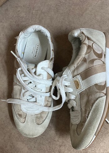 Coach Beyaz Kadın Koşu Ayakkabısı Wedge Topuklu