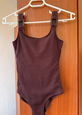 Kahverengi Askılı Kadın Mayo - Görsel 3