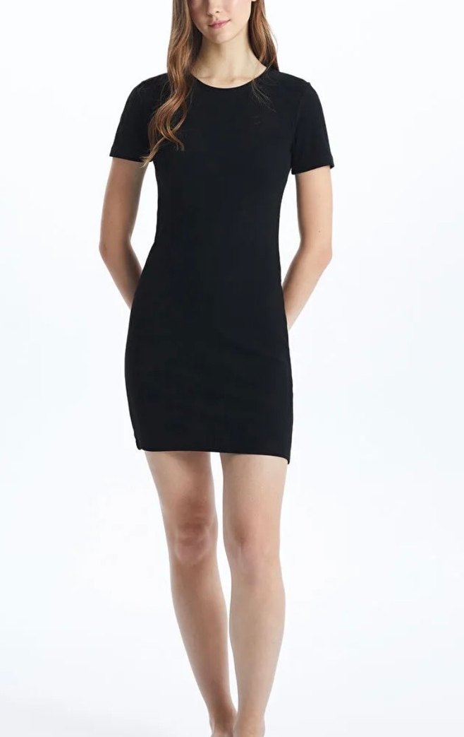 Siyah Mini Elbise - Görsel 2